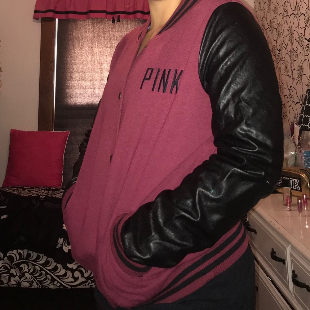 PINK Letterman‘s jacket.